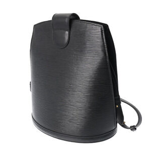 Louis Vuitton Black Leather Shoulder Bag Cluny Epi